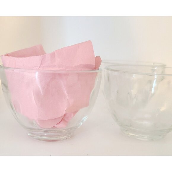 Vtg Hazel-Atlas Tear Drop Clear Glass Replacement Cup for Snack Tray Set of 4 - Picture 7 of 9